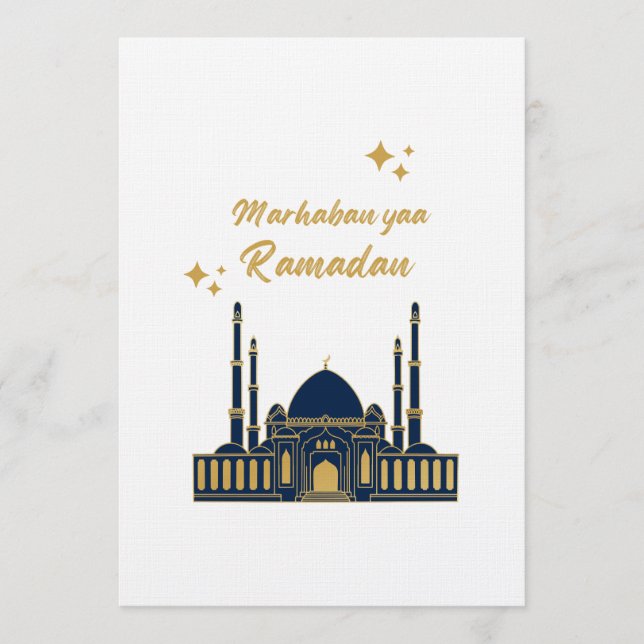 Convites Saudação Chic Moderna Minimal do Ramadão (Frente)