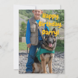 Convites Saudação de Aniversário Personalizada para um Meni