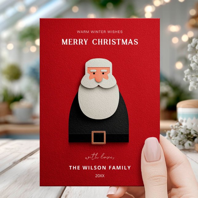 Convites Saudação de Natal do Papai Noel Moderno (Criador carregado)