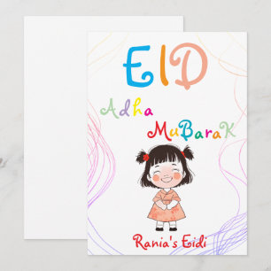 Convites Saudação personalizada de Eid Mubarak/Eid para cri