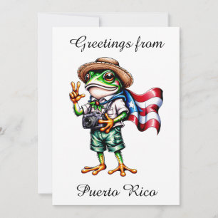 Convites Saudações de Porto Rico Sapo Coqui Boricua