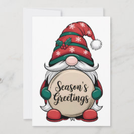 Convites Saudações do Natal Gnomo Season