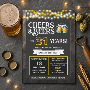 Convites Saudações e Cervejas para os 31 Anos de Aniversári