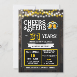 Convites Saudações e Cervejas para os 31 Anos de Aniversári