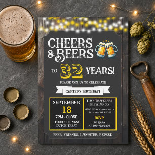 Convites Saudações e Cervejas pelos 32 Anos de Cervejaria