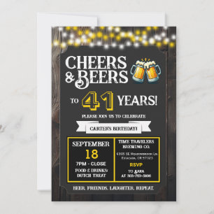Convites Saudações e Cervejas pelos 41 Anos de Aniversário 