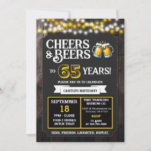 Convites Saudações e Cervejas pelos 65 Anos de Aniversário 