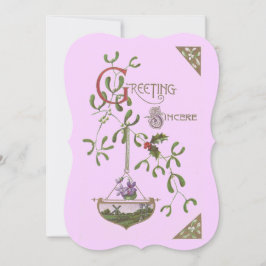 Convites "Saudações Sinceras" Vintage em branco