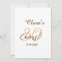 Saudações trinta aniversário carvão marrom laranja