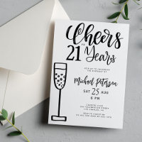 Saúde a 21 anos de festa de aniversário tipográfic