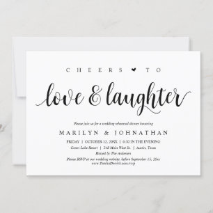 Convites Saúde ao Amor e Risos, Festa de Ensaio Wed