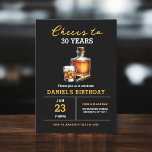 Convites Saúde aos 30 anos Uísque Bourbon Aniversário<br><div class="desc">Levante um copo e brinde a quatro décadas de excelência com o nosso Convite de aniversário Whiskey Bourbon "Saúde aos 30 Anos"! Esse design capta a sofisticação do uísque velho, com tipografia elegante e detalhes inspirados no bourbon. Junte-se a nós por uma noite de bons espíritos, deliciosas mordidas e memórias...</div>