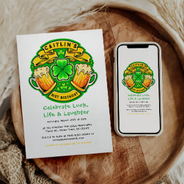 Convites Saúde Dia de São Patrício Shamrock aniversário de