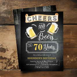 Convites Saúde e Cerveja a 70 anos de Festa de aniversário