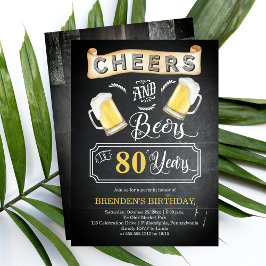 Convites Saúde e Cerveja a 80 anos de Festa de aniversário