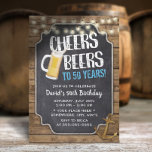 Convites Saúde e Cerveja Dourada Anchor Rustic 50º Aniversá<br><div class="desc">Saúde e Cervejas Douradas Anchor Rustic 50th Aniversário.</div>