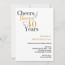 Saúde e cervejas a 40 anos festa mínima