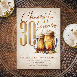 Convites Saúde e Cervejas Engraçadas aniversário de 30 anos