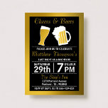 Convites Saúde e Cervejas Festa de Despedida de Solteiro Pr<br><div class="desc">Saúde e Cervejas - Convites de Festas de Solteiro Preto e Dourado.</div>