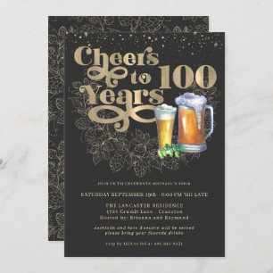 Convites Saúde para 100 anos Festa de aniversário