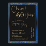 Convites Saúde para 60 anos Surpresa Festa de aniversário A<br><div class="desc">Usando duas fontes distintas, criei gráficos para seu anúncio e embelezei-os com um efeito de ouro falso-metálico para uma vibração festiva. Embora cada parte possa ser movida para se adequar às suas necessidades, o cabeçalho diz "Saúde a 60 Anos!" e "Partido Surpresa". ("Surpresa" pode ser removida se a sua parte...</div>