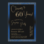 Convites Saúde para 60 anos Surpresa Festa de aniversário A<br><div class="desc">Usando duas fontes distintas, criei gráficos para seu anúncio e embelezei-os com um efeito de ouro falso-metálico para uma vibração festiva. Embora cada parte possa ser movida para se adequar às suas necessidades, o cabeçalho diz "Saúde a 60 Anos!" e "Partido Surpresa". ("Surpresa" pode ser removida se a sua parte...</div>