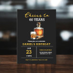 Convites Saúde para 60 anos Uísque Bourbon<br><div class="desc">Levante um copo e brinde para quatro décadas de excelência com nosso Convite de aniversário Whiskey Bourbon "Saúde aos 60 Anos"! Esse design capta a sofisticação do uísque velho, com tipografia elegante e detalhes inspirados no bourbon. Junte-se a nós por uma noite de bons espíritos, deliciosas mordidas e memórias inesquecíveis...</div>