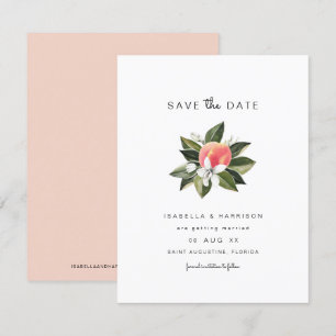 Convites Savannah - Data de Salvamento Floral do Pêssego d