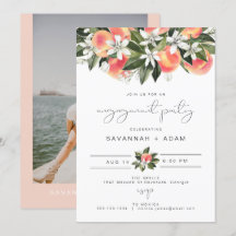 SAVANNAH Peach Festa de noivado botânica