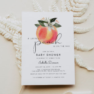 Convites Savannah - Um pequeno Chá de fraldas de pêssego