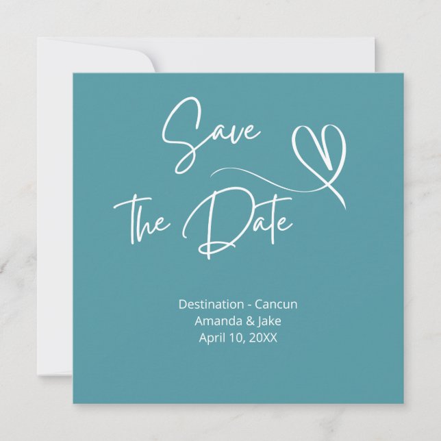 Convites Save the Date Destination Wedding (Frente)