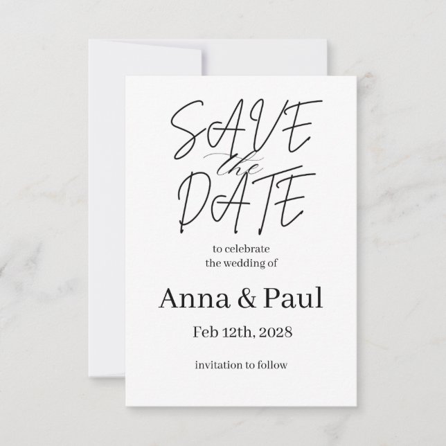 Convites SAVE THE DATE Invitation (Frente)