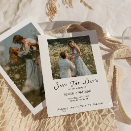 Convites Save the Date Photo Minimalist Whimsical