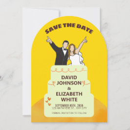 Convites Save the Date Wedding Invitation – Bold Yellow 