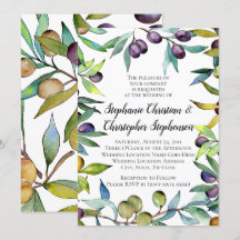 Savory Olives Tuscan Watercolor Casamento
