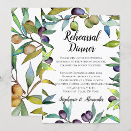 Convites Savory Olives Tuscan Watercolor Janta