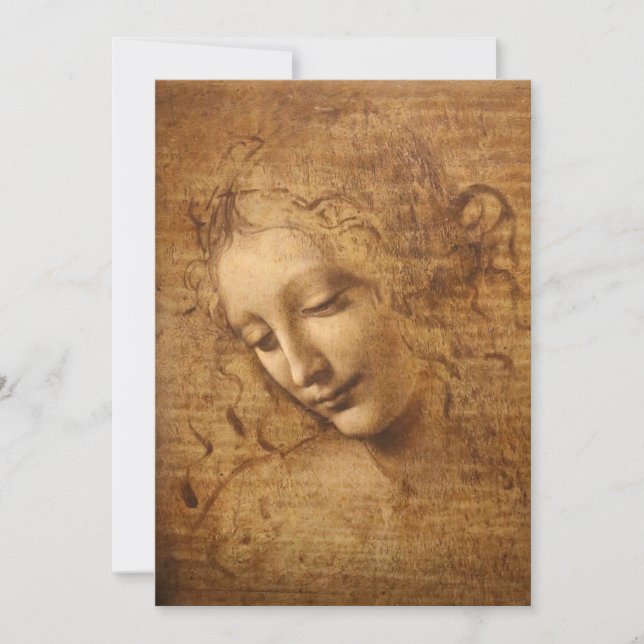 Convites Scapigliata, Cabeça de uma Mulher de Leonardo da V (Frente)