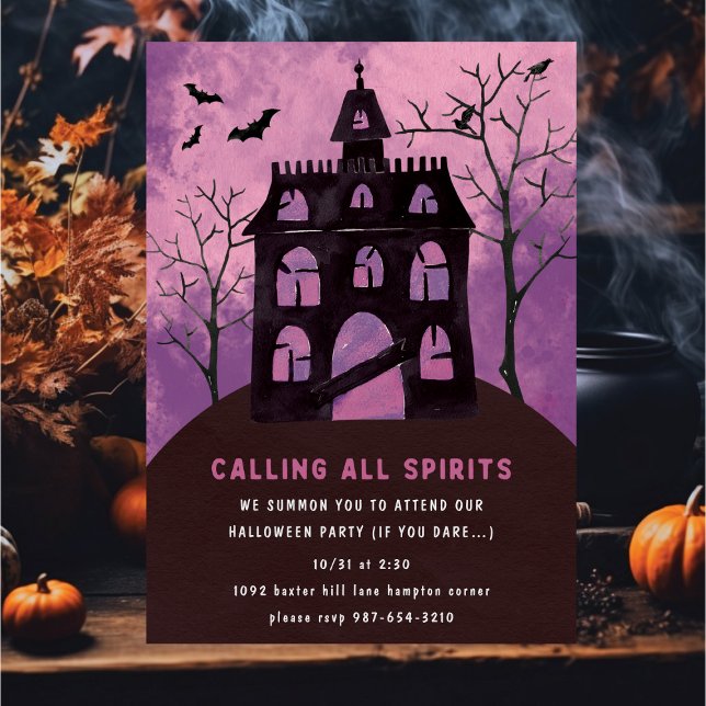 Convites Scary Spooky assombrado Festa de Diversão de Hallo (Criador carregado)