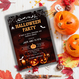 Convites Scary Spooky Pumpkin Adulto Festa de Figurino de H