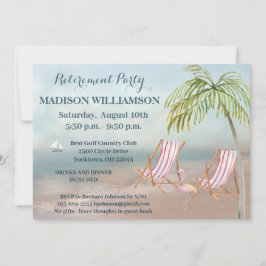 Convites Scenic Beach View Palm Treme Retirement Party