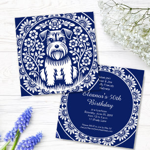 Convites Schnauzer ou Norfolk Terrier Charming FolArt