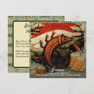 Convites Scorpio - Sinal Escorpião Zodíaco Aniversário