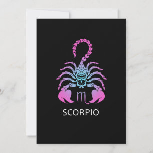Convites Scorpio Zodiac - Sinal Scorpio - Presente de Anive