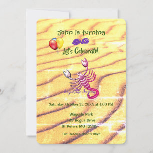 Convites Scorpion Birthday (23 de outubro - 21 de novembro)