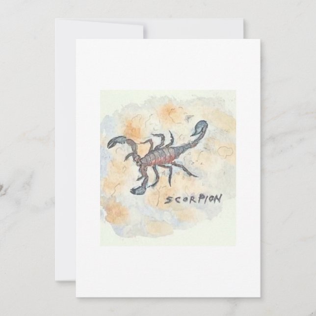 Convites Scorpion Greeting Card (Frente)