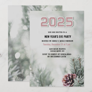 Convites Scots pine 2025 Ano Novo Ano do Ano-Novo