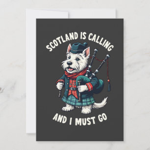 Convites Scottish Terrier Dog Scotland Está Chamando E Eu P