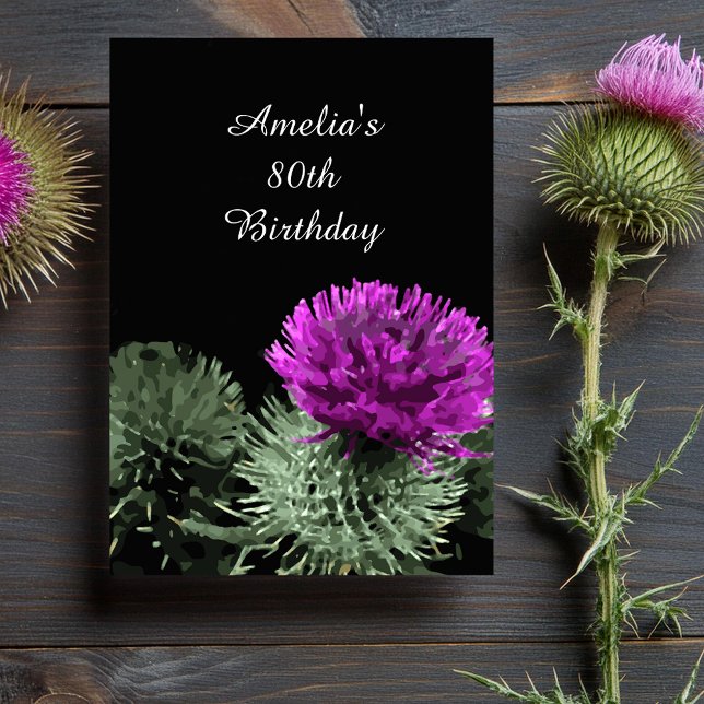 Convites Scottish Thistle Birthdays (Criador carregado)