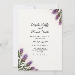 Convites Scottish Thistle Wedding Invitation