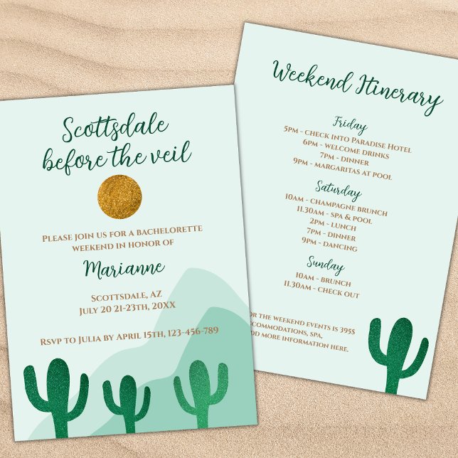 Convites Scottsdale Antes Do Veil Cactus Bachelorette (scottsdale before the veil bachelorette weekend itinerary scotssdale bachelorette glitter cactus)